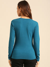 T-Shirt Long Sleeve-Dark Teal