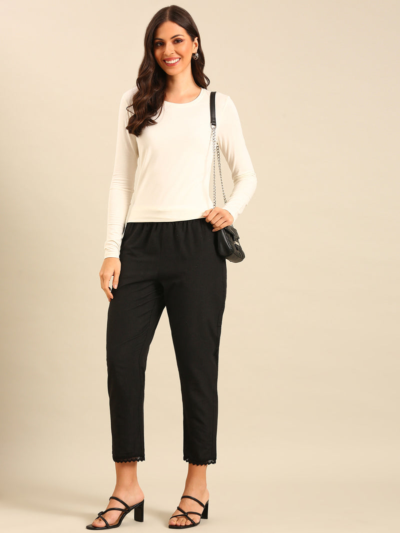 Straight Pant-Black