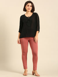 Women's Needle Pants Dark Peach