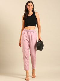 Cigarette Pants-Pink