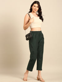 Cigarette Pants-Green