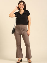 Fit & Flare Pant-Taupe