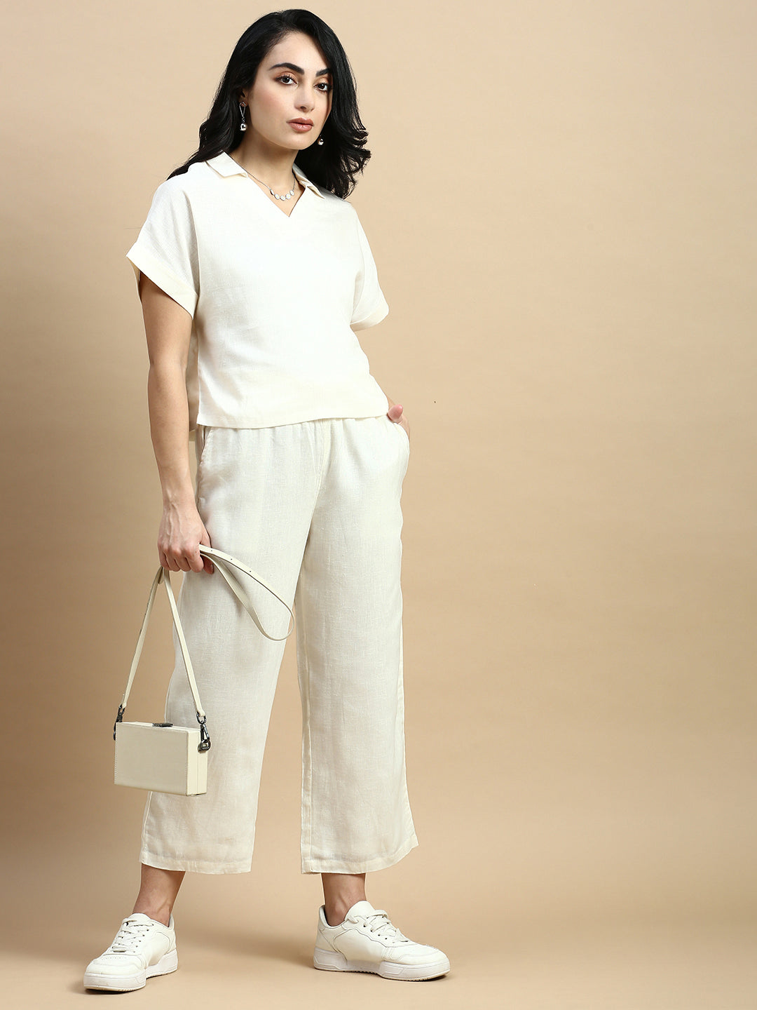 Cigarette Pant-Natural - De Moza