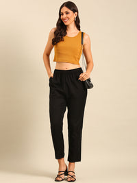 Cigarette Pants-Black