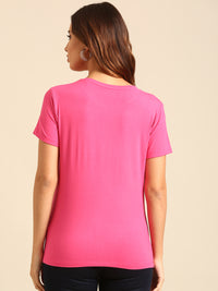 T-Shirt Regular Sleeve-Pink