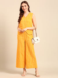 Culottes All Over Print-Yellow