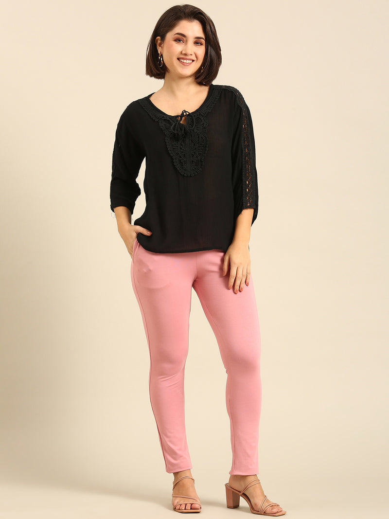 Women's Needle Pants Rose Pink