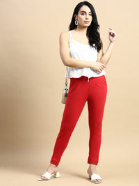 Super Stretch Kurti Pant-True Red - De Moza