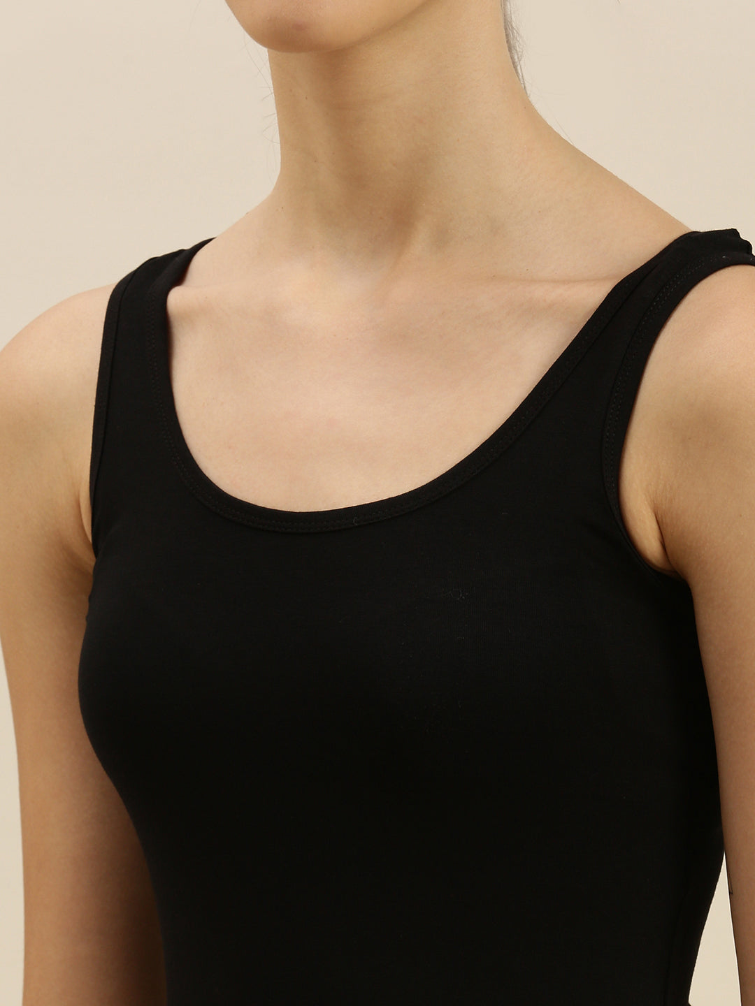 Ladies Razor Back Top Black