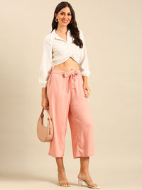 Tie Up Culottes-Dusty Pink