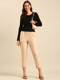 Straight Pant-Beige