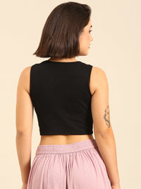 Crop Top-Black