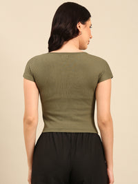 Kimono Sleeve Top-Olive Green