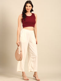 Crop Top-Burgundy