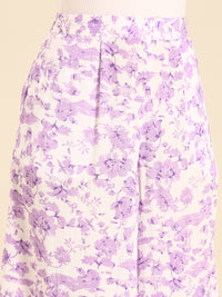 Printed Culottes-Lilac