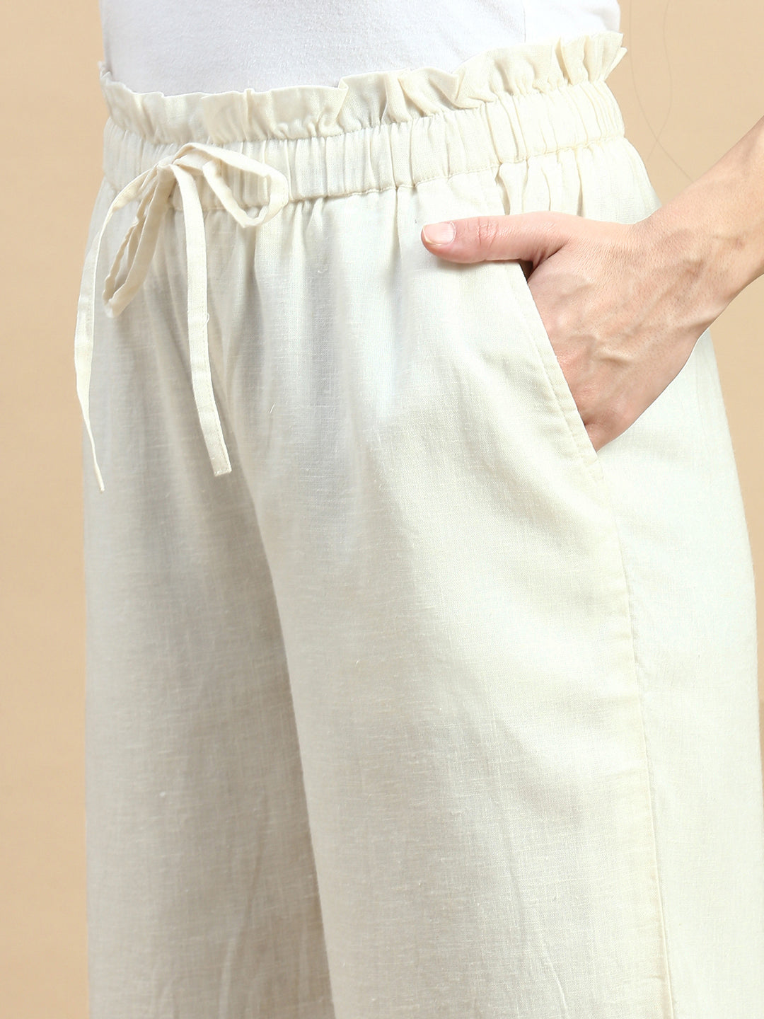 Cigarette Pant-Natural - De Moza