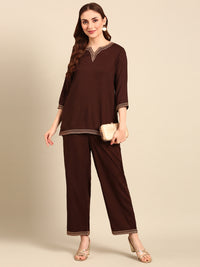 Tunic Top-Dark Brown