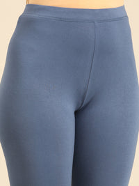 Ankle Length Leggings Viscose-Airforce Blue