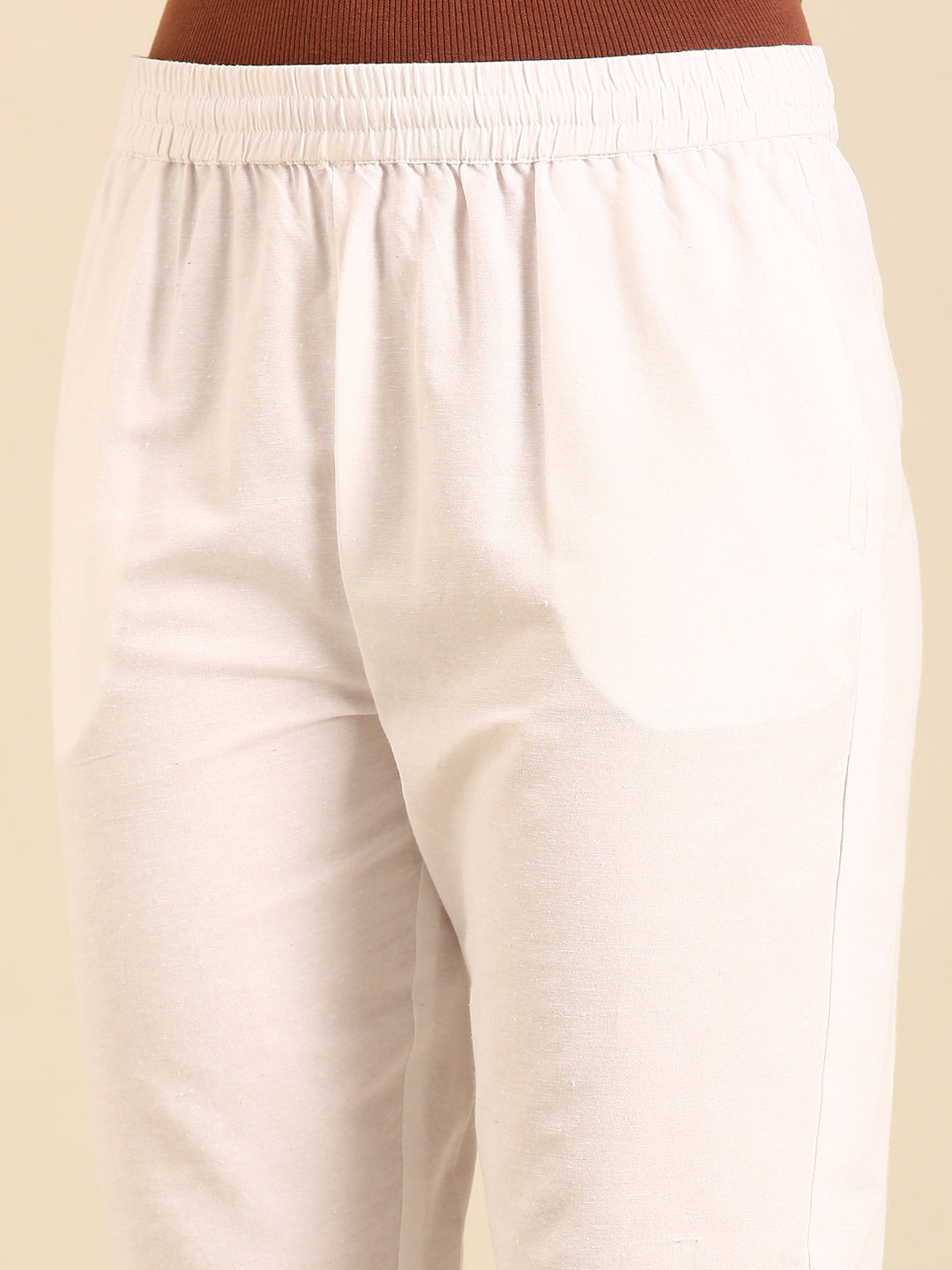 Cigarette Pants-White