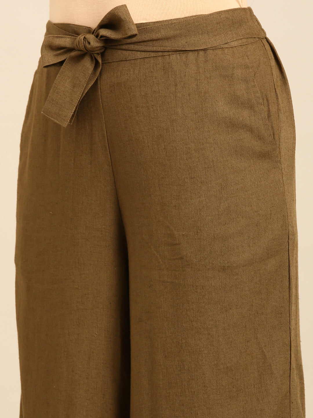 Tie Up Culottes-Olive Green