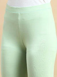 Ankle Length Leggings Viscose-Nile Green - De Moza