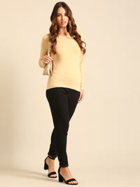 T-Shirt Long Sleeve-Beige