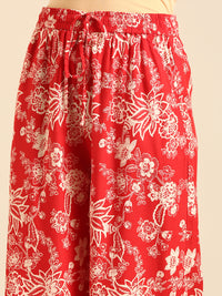 Printed Palazzo-Red