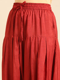 Harem Pant-Brick Red