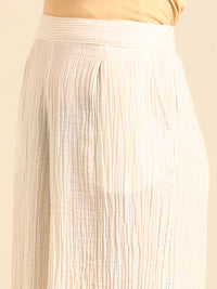 Stripped Culottes-Natural