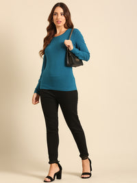 T-Shirt Long Sleeve-Dark Teal