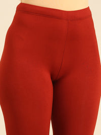 Ankle Length Leggings Viscose-Burnt Orange