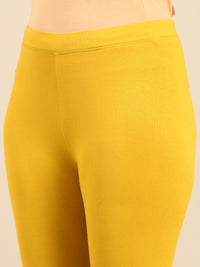 Ankle Length Leggings Viscose-Lime Yellow