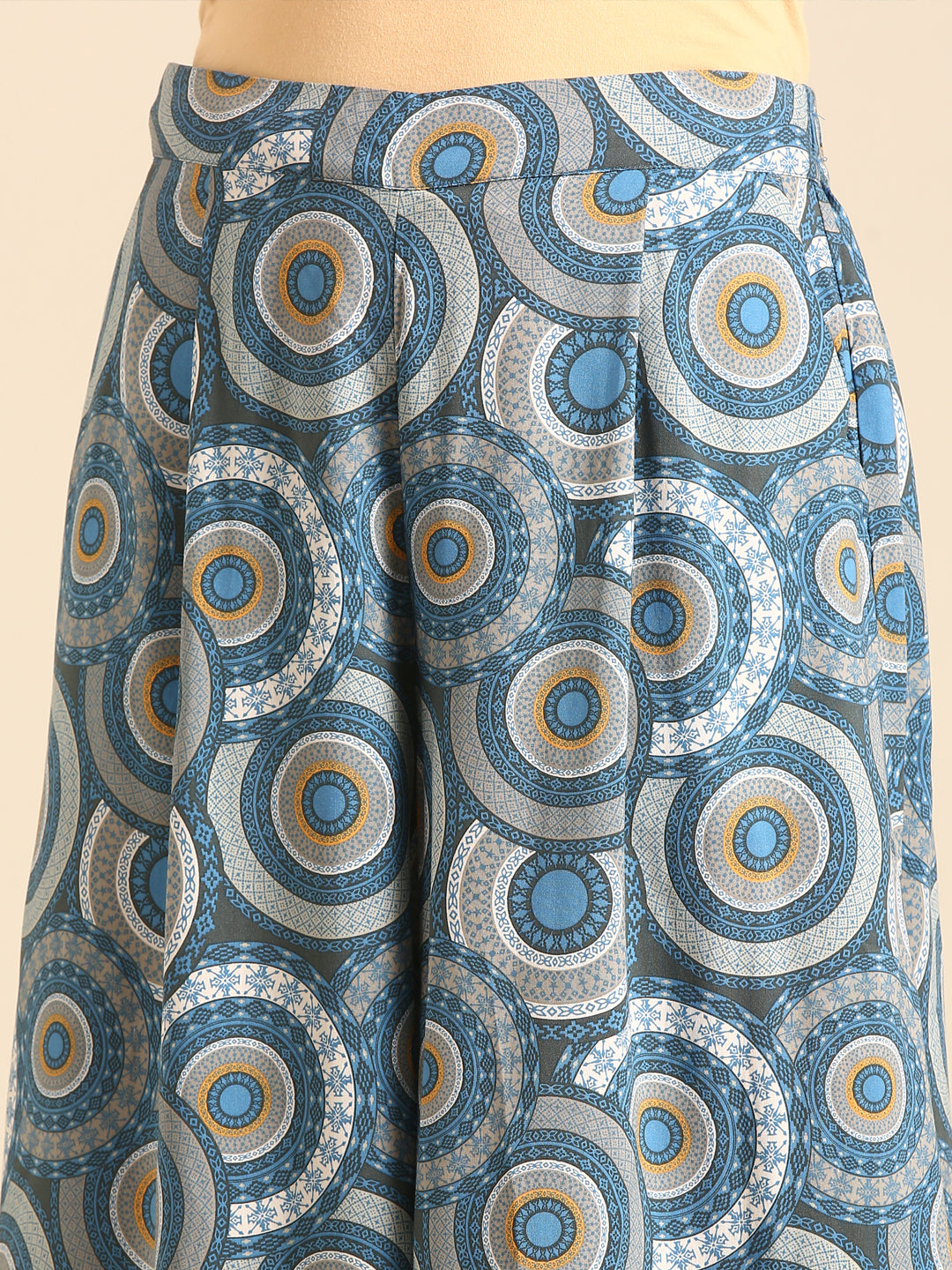 Printed Culottes-Blue