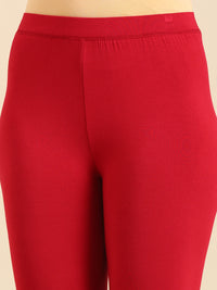 Ankle Length Leggings Viscose-Chili Red