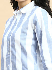 Stripped Shirt-Blue - De Moza