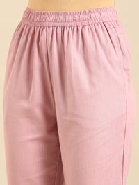 Cigarette Pants-Pink