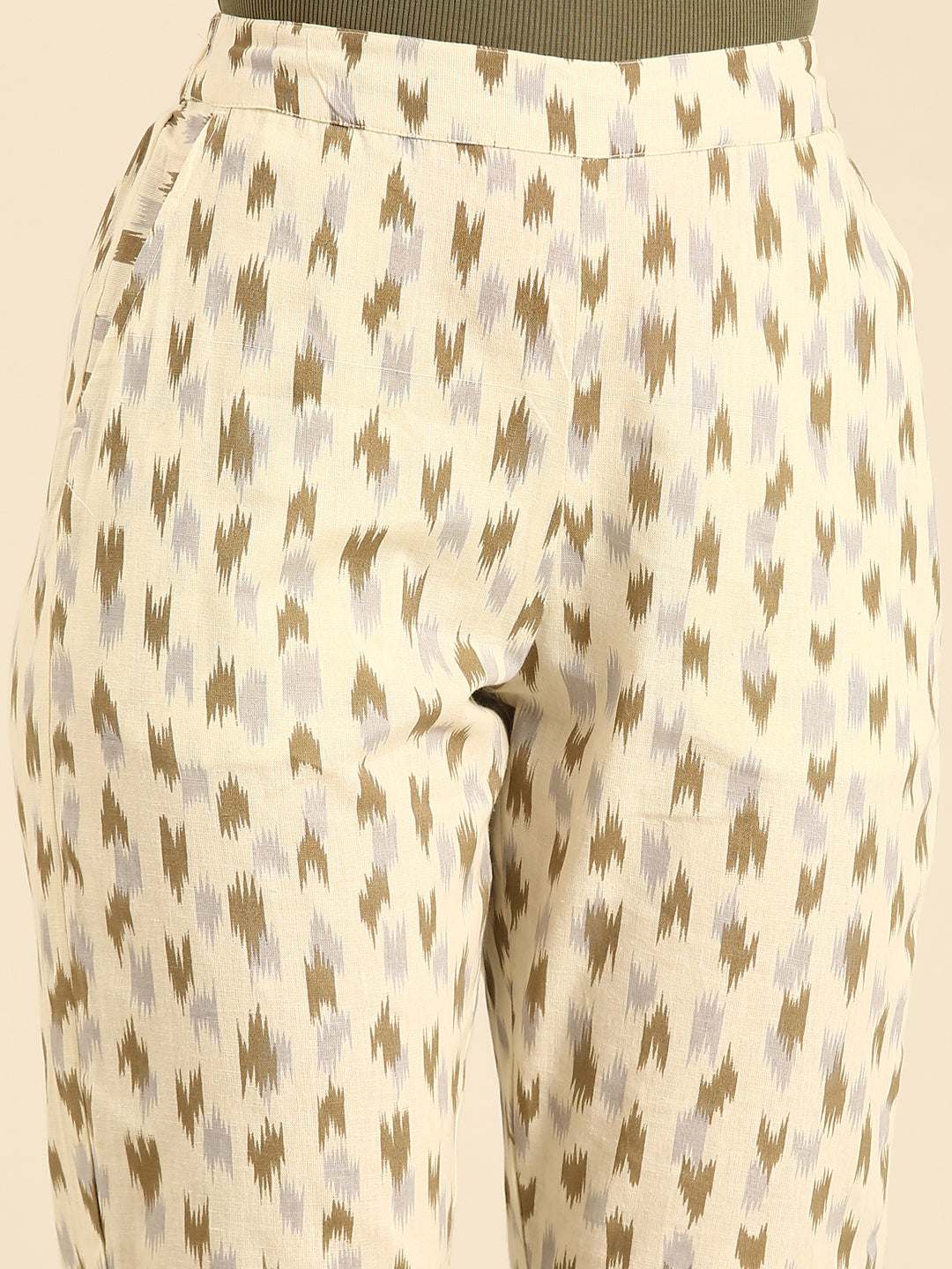 Printed Cigarette Pants-Offwhite