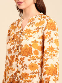 Top Floral Print-Yellow