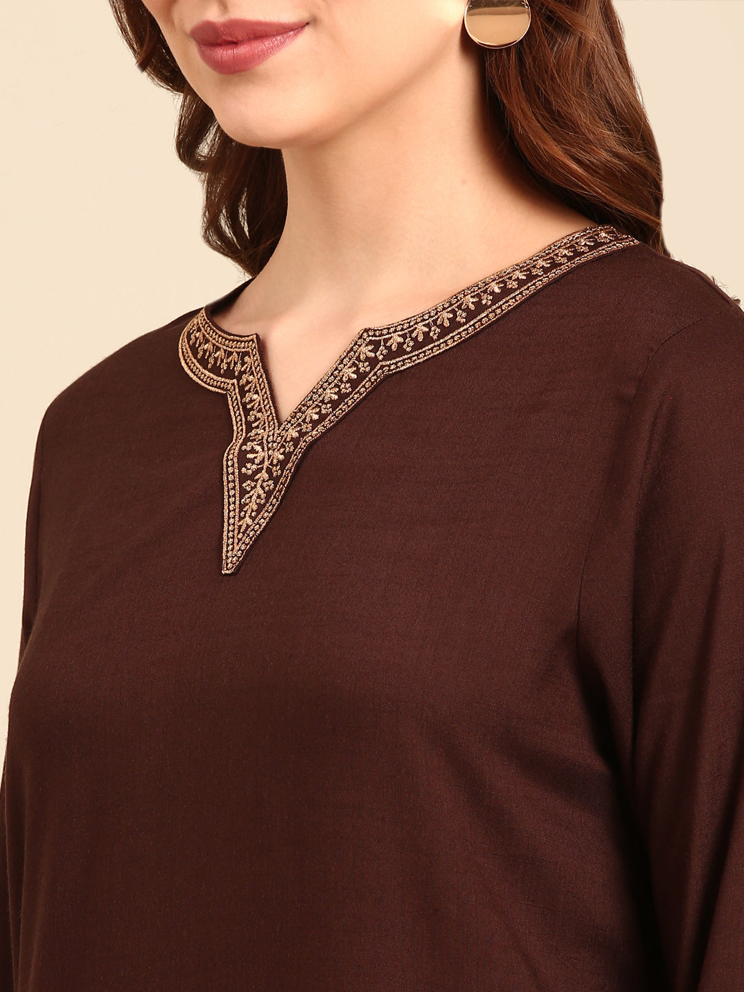 Tunic Top-Dark Brown