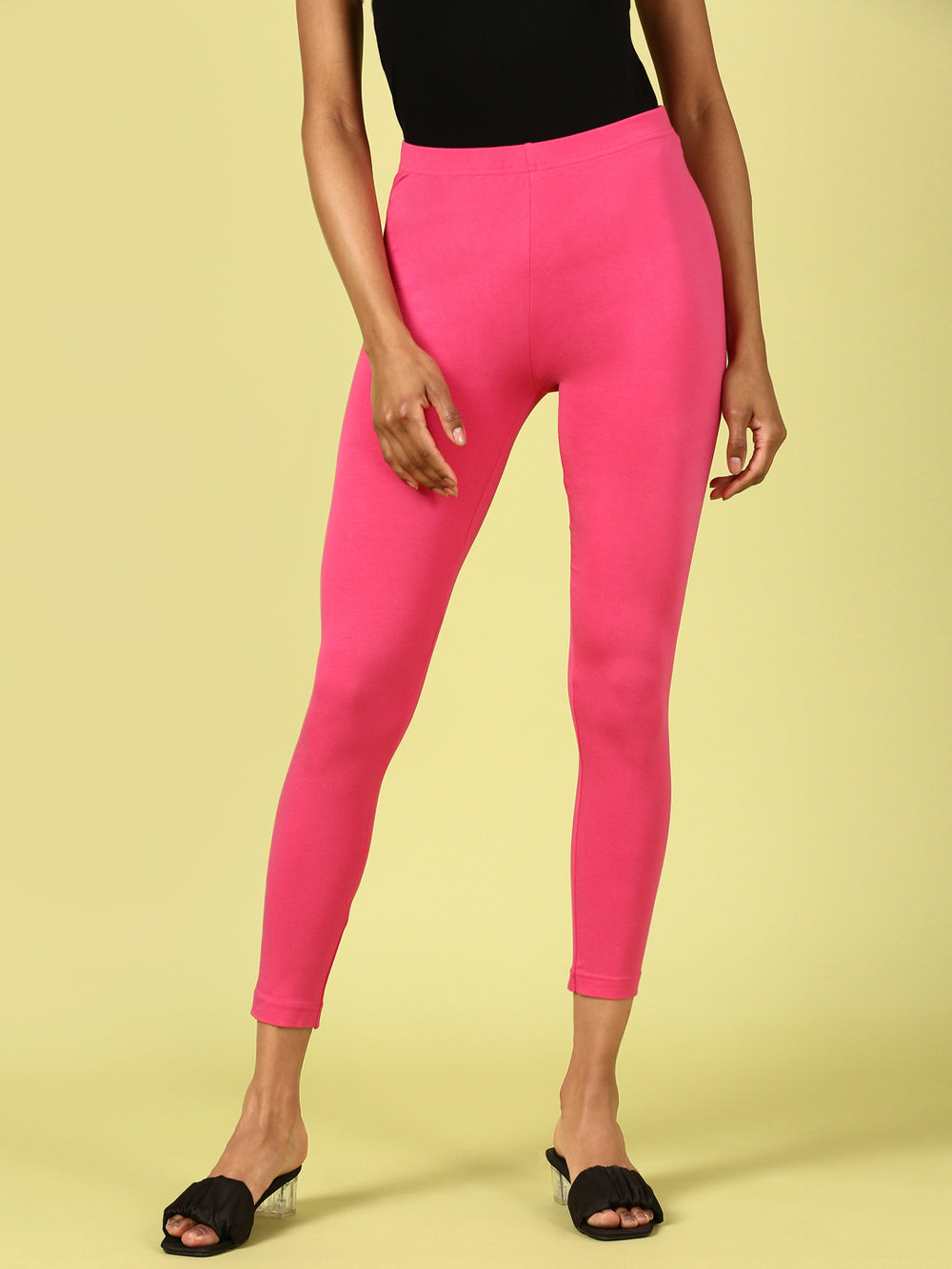 Buy online Pink Floral Legging from girls for Women by De Moza for ₹199 at  50% off