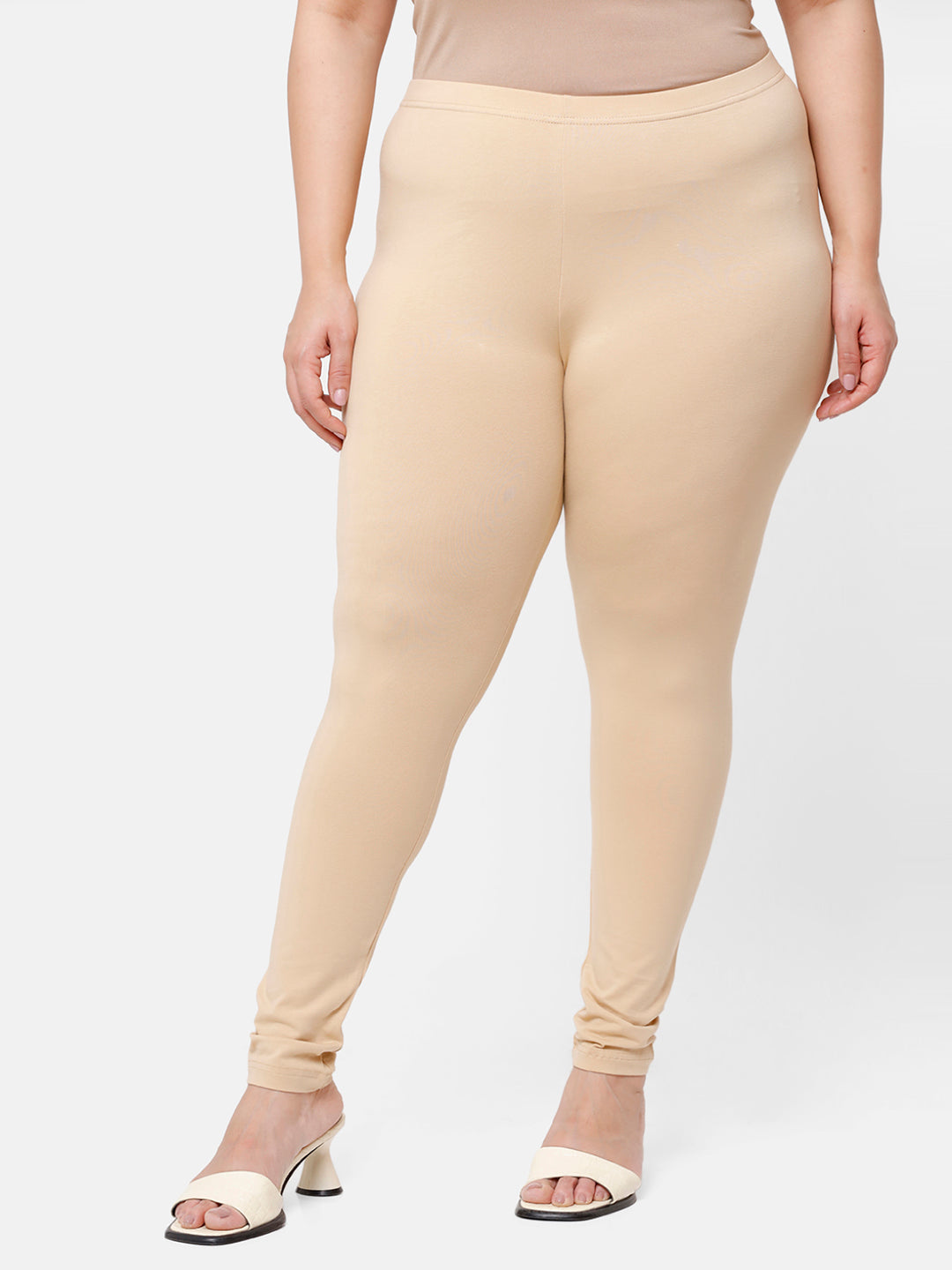 Beige ankle shop length leggings