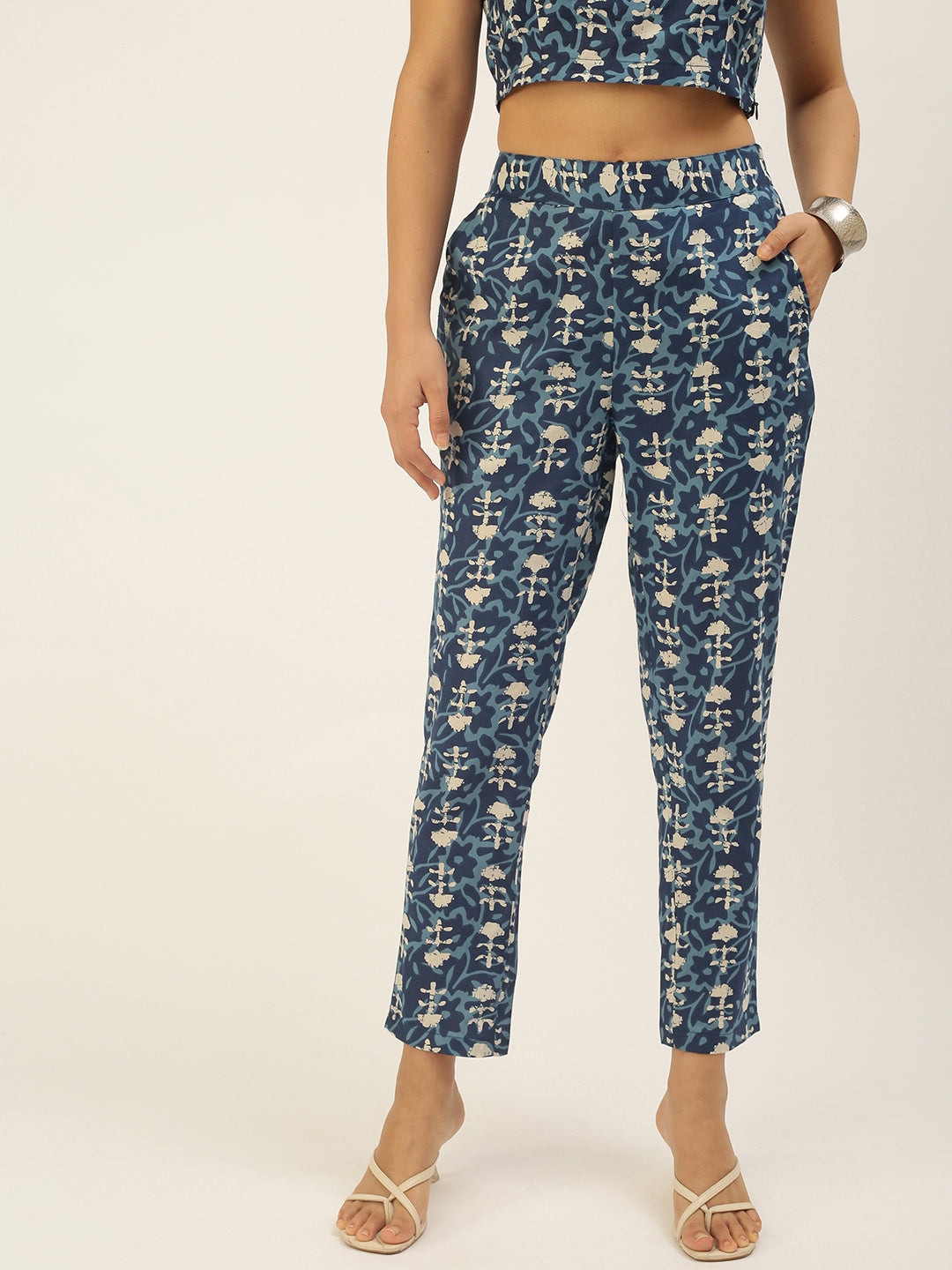 Buy Blue Trousers & Pants for Women by FIRST CLASS Online | Ajio.com
