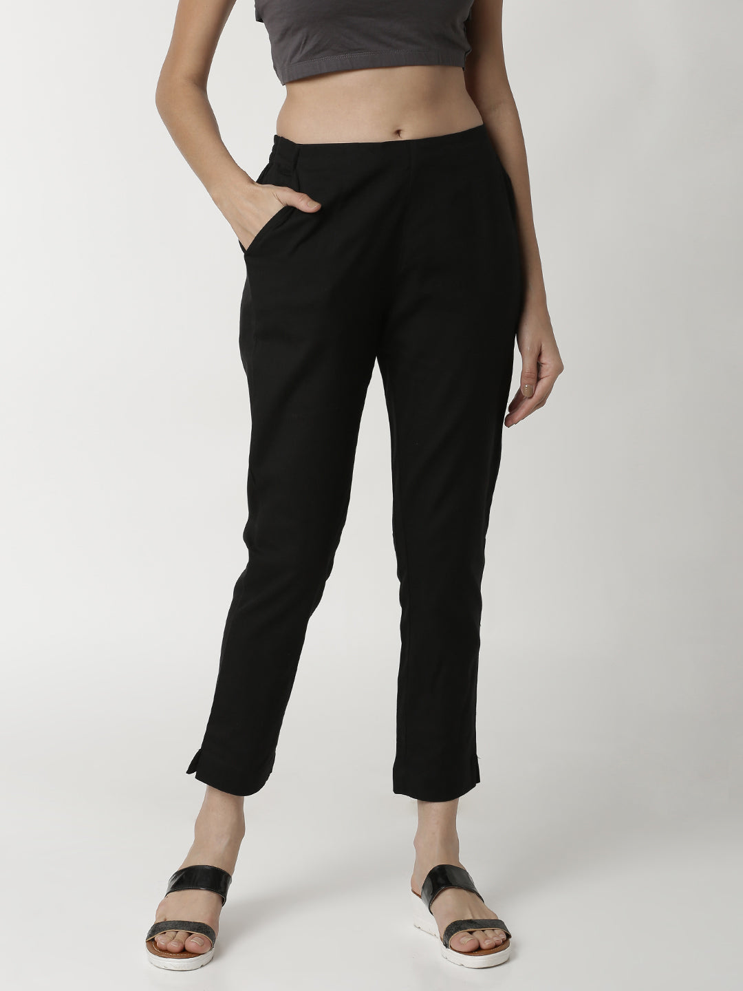 De Moza Women's Cigarette Pant Black