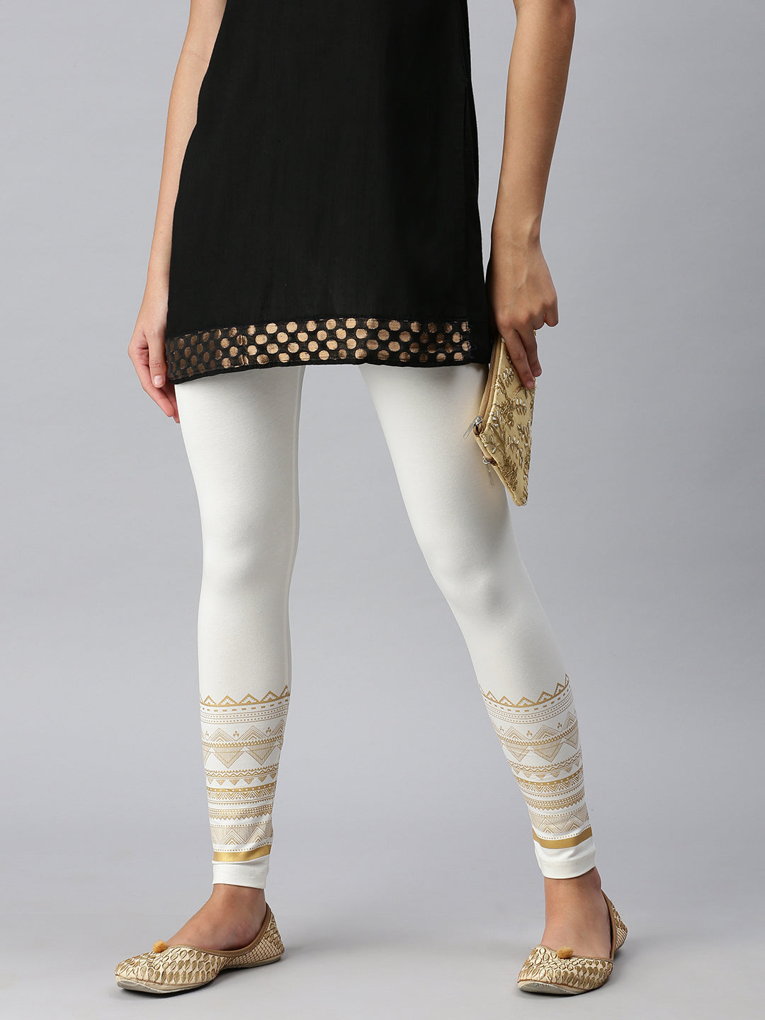 Buy Off White Leggings for Women by Svrnaa Online | Ajio.com