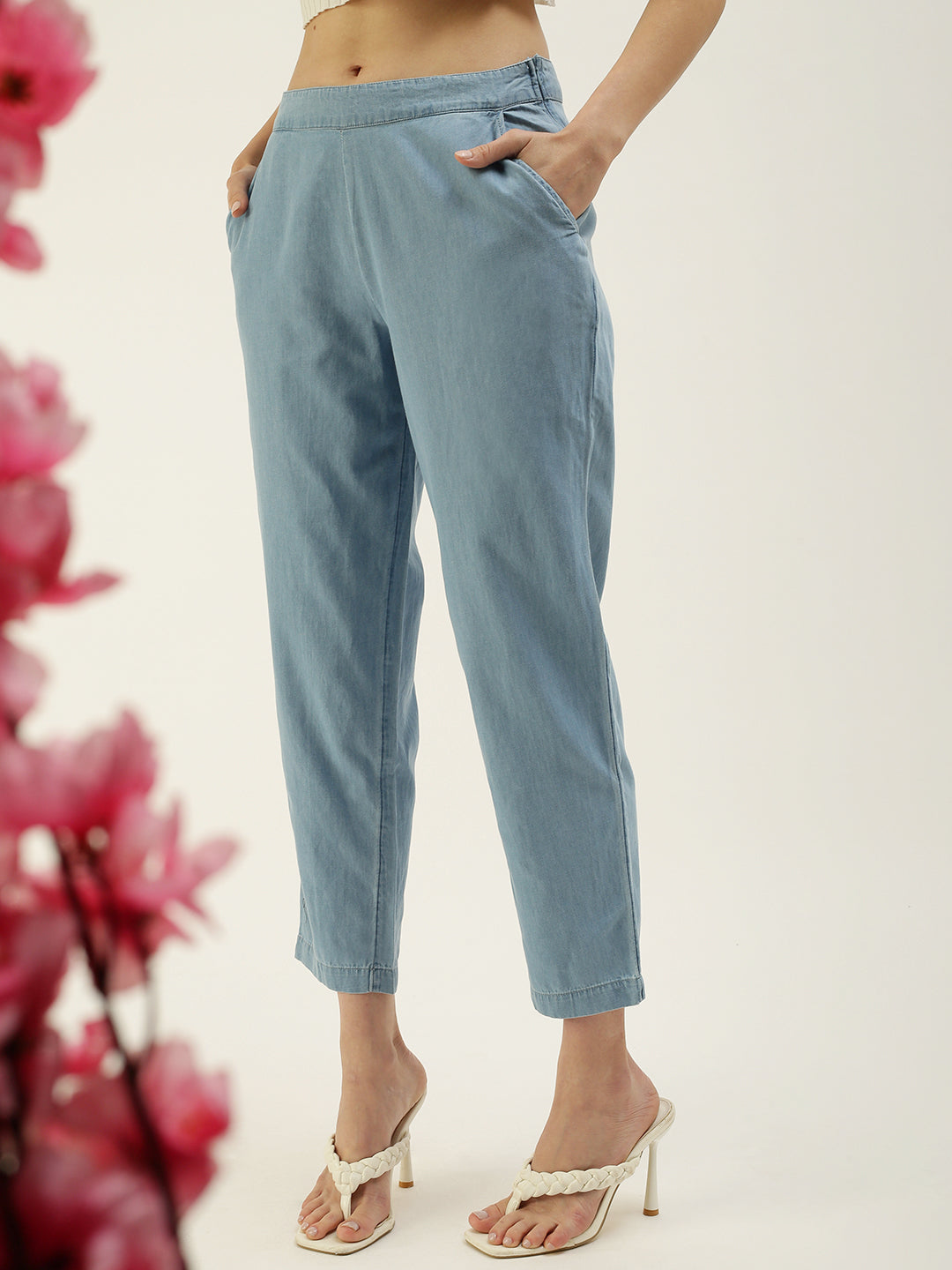 Fashion2wear Regular Fit Women Light Blue Trousers - Buy Fashion2wear  Regular Fit Women Light Blue Trousers Online at Best Prices in India |  Flipkart.com