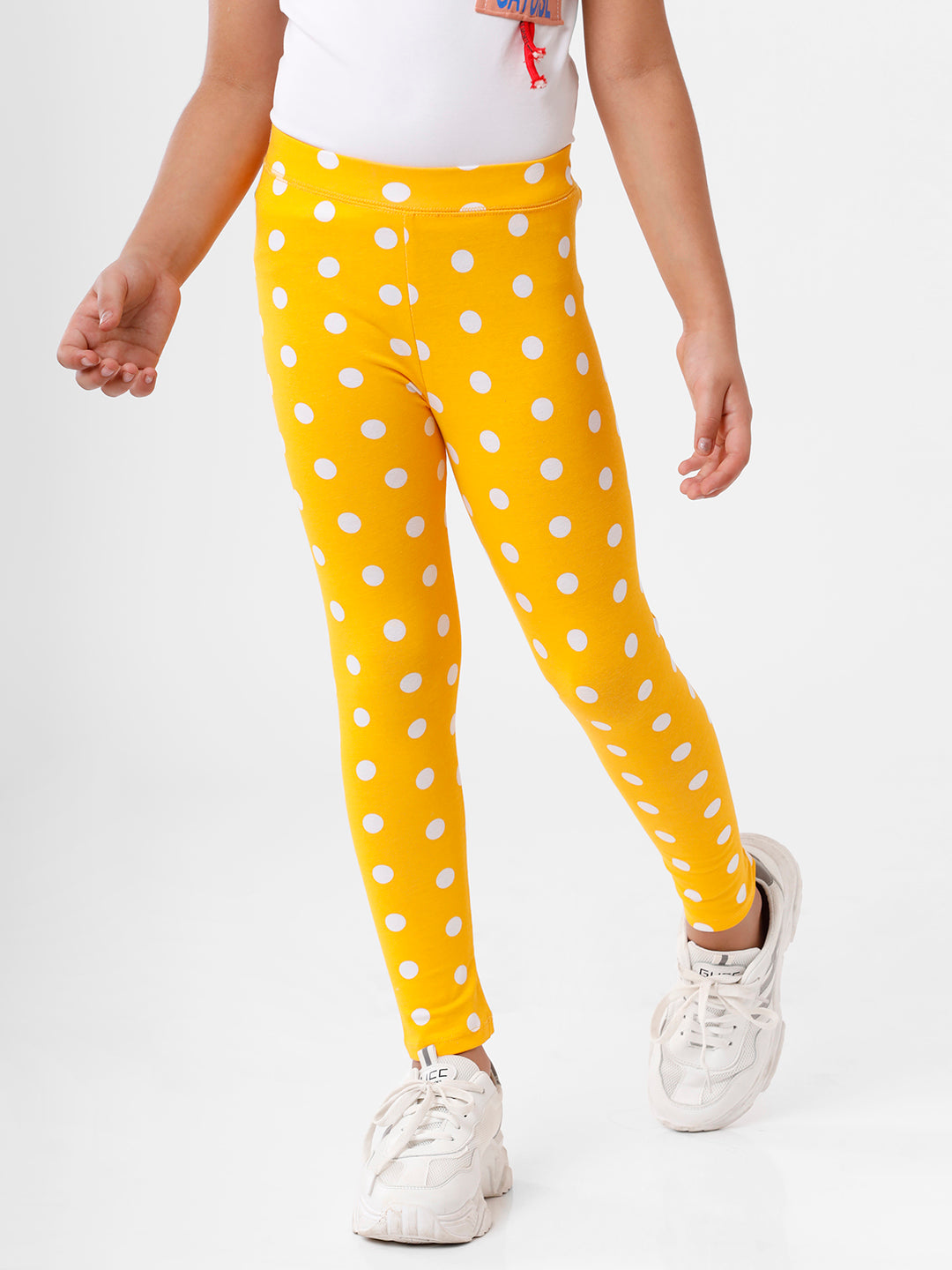 Buy Girls Yellow Print Regular Fit Leggings Online - 591331 | Allen Solly