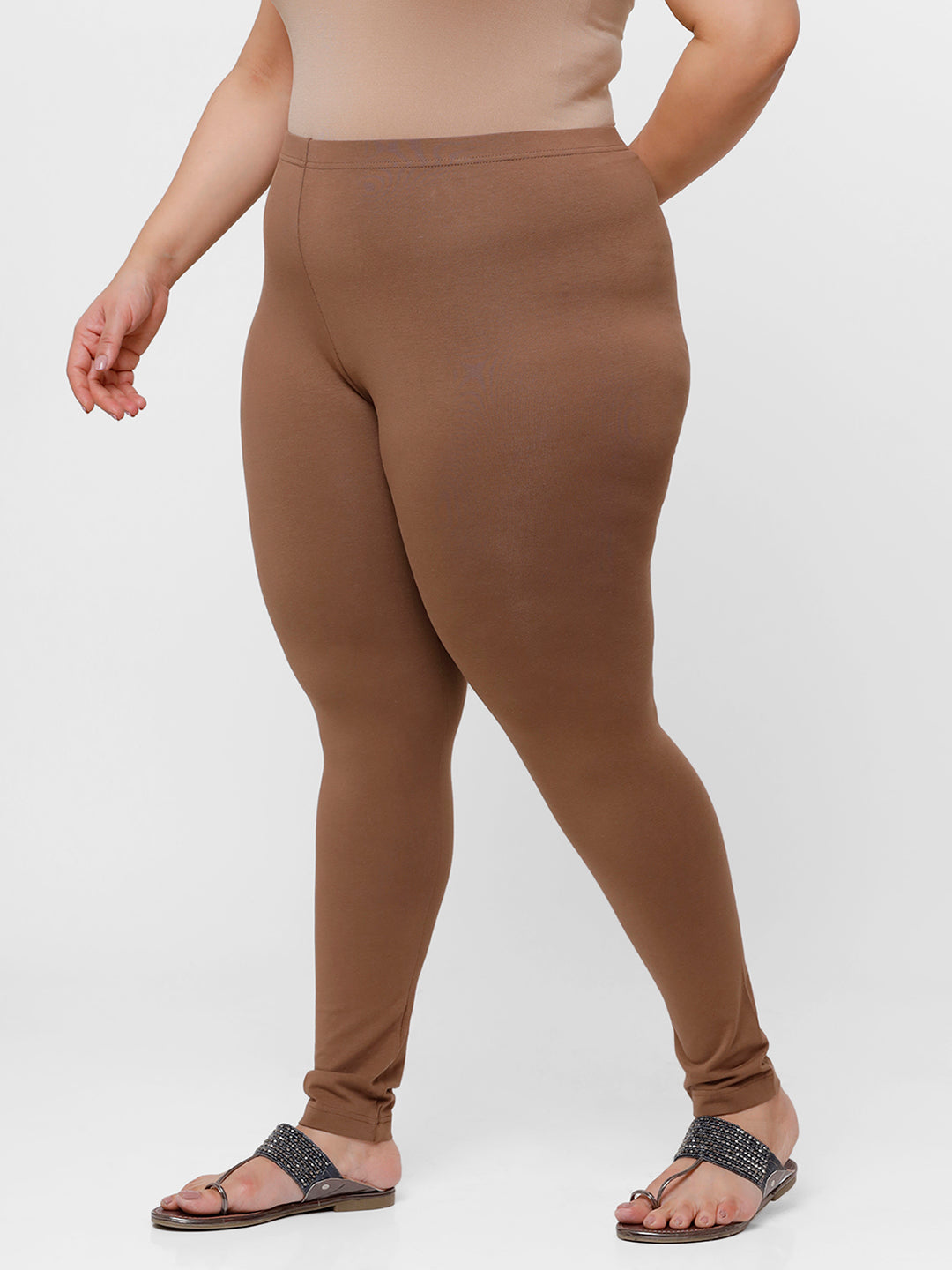 Chocolate brown 2025 leggings plus size