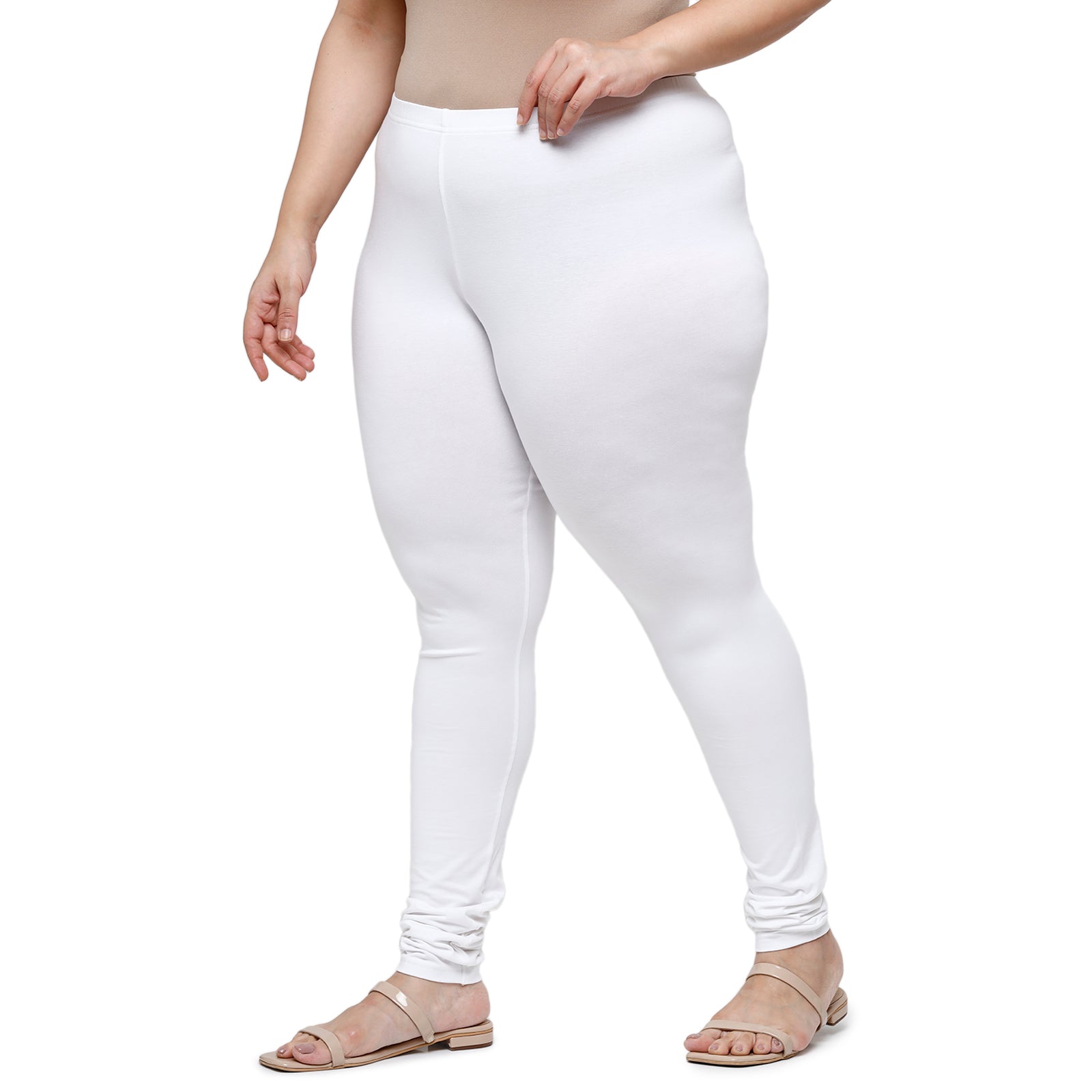 Buy online White Solid Ankle Length Legging from Capris & Leggings for  Women by De Moza for ₹339 at 38% off | 2024 Limeroad.com