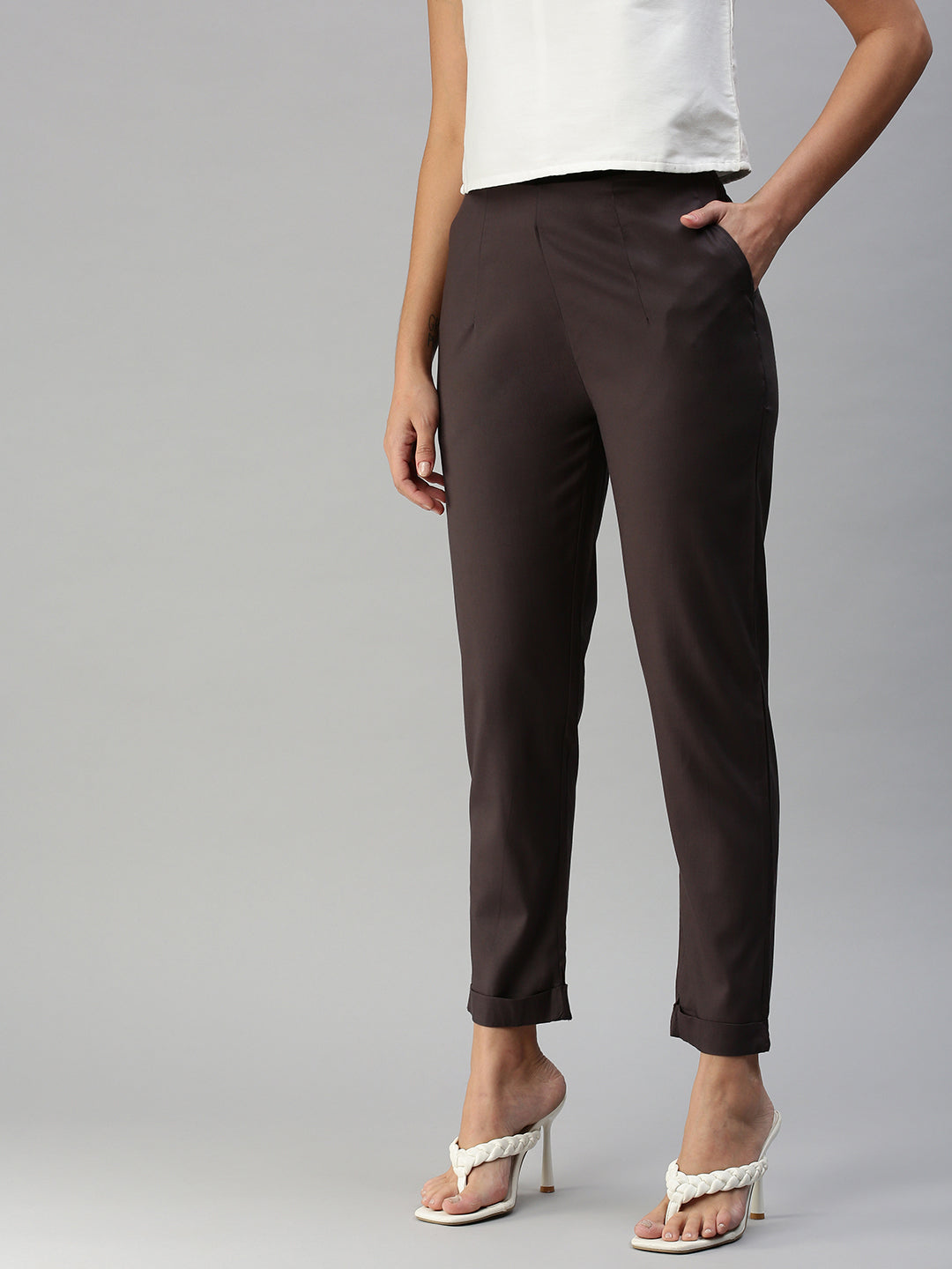 Womens Brunello Cucinelli grey Tailored Cigarette Trousers | Harrods #  {CountryCode}