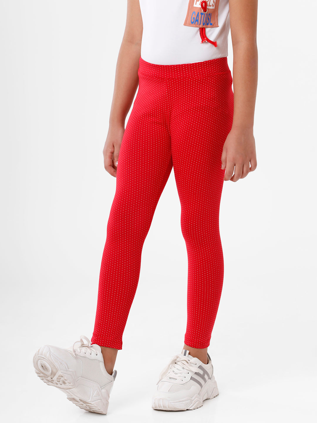 Girls on sale red leggins